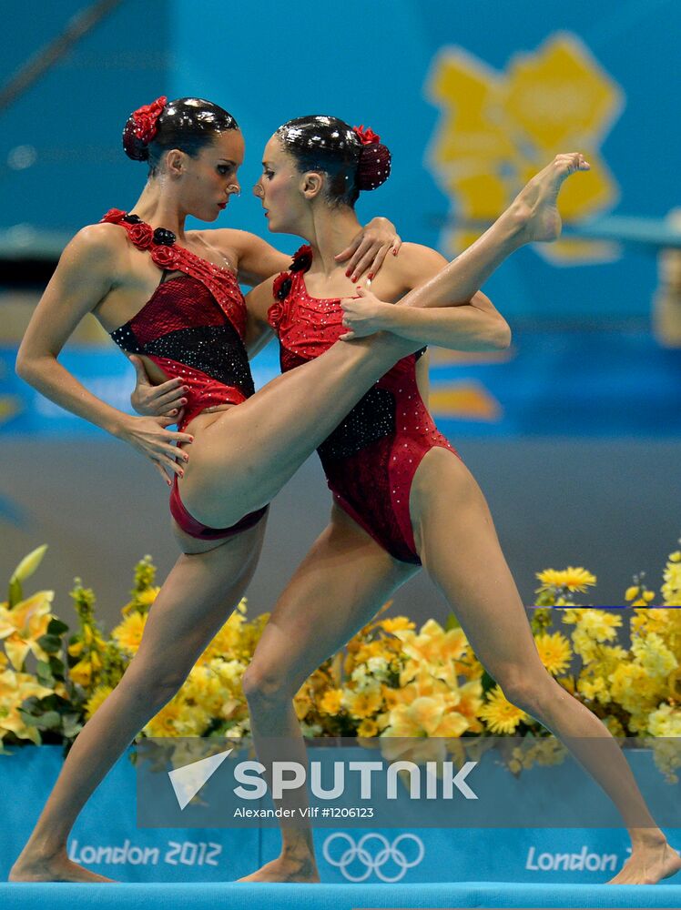 2012 Olympics. Synchronized Swimming Duet Finals
