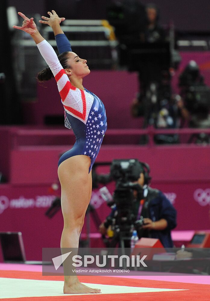 2012 Olympics. Women's Gymnastics. Floor exercises
