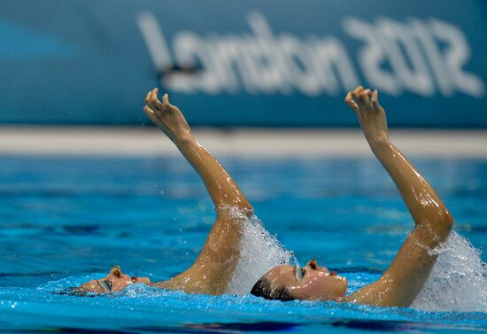 2012 Olympics. Synchronized Swimming Duet Finals