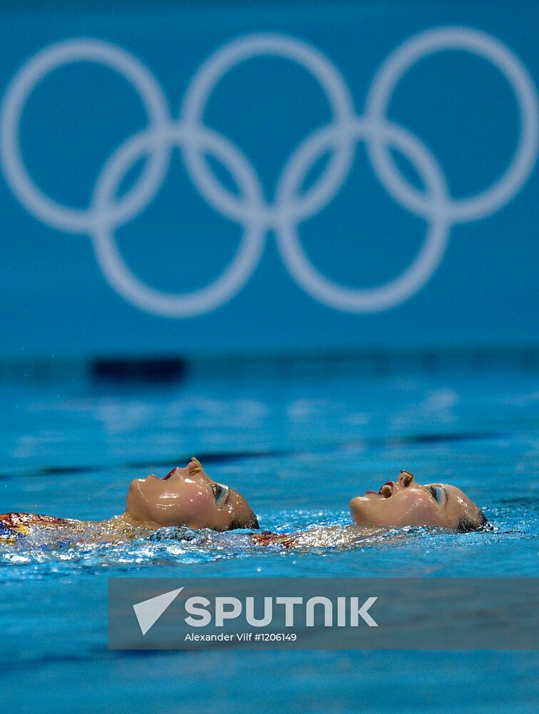 2012 Olympics. Synchronized Swimming Duet Finals