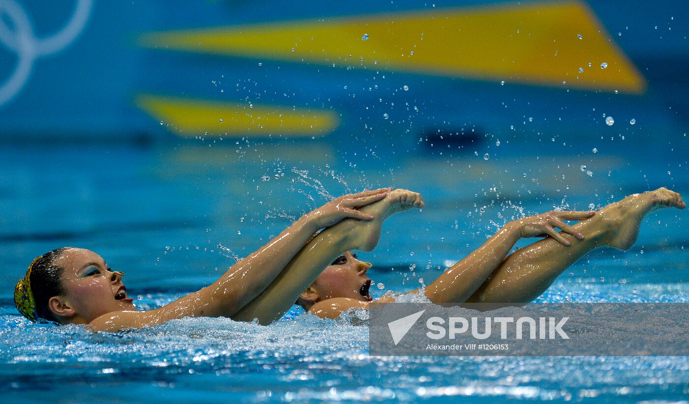 2012 Olympics. Synchronized Swimming Duet Finals