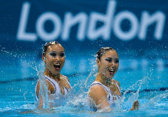2012 Olympics. Synchronized Swimming Duet Finals