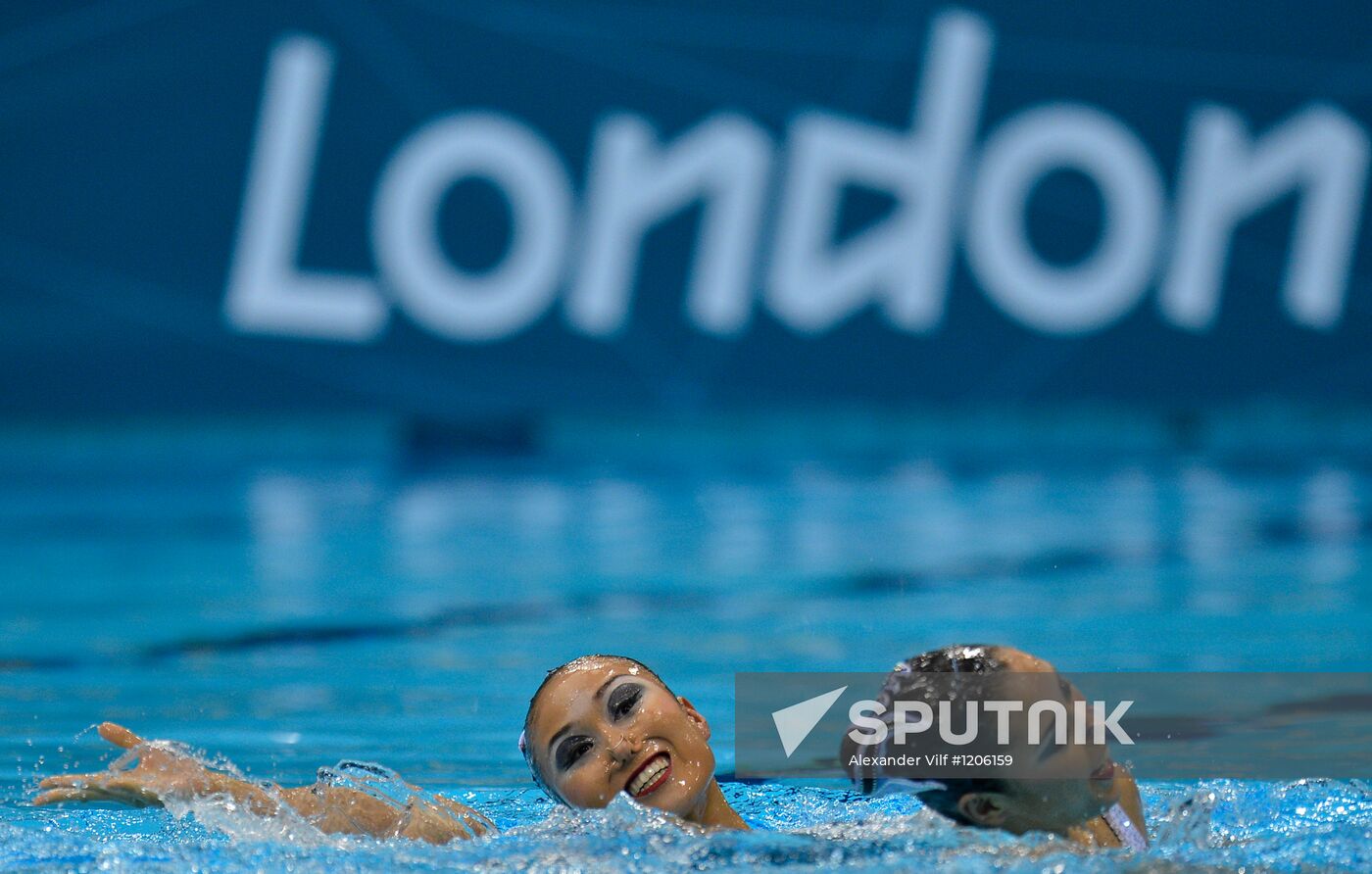 2012 Olympics. Synchronized Swimming Duet Finals