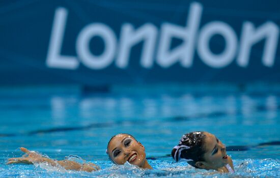 2012 Olympics. Synchronized Swimming Duet Finals