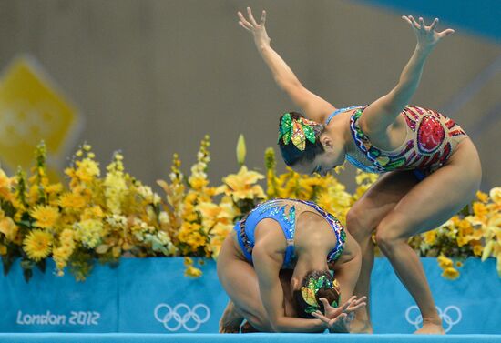2012 Olympics. Synchronized Swimming Duet Finals