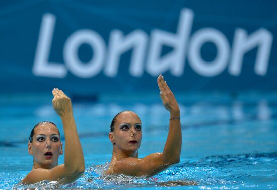 2012 Olympics. Synchronized Swimming Duet Finals