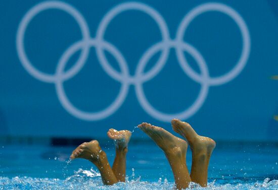 2012 Olympics. Synchronized Swimming Duet Finals