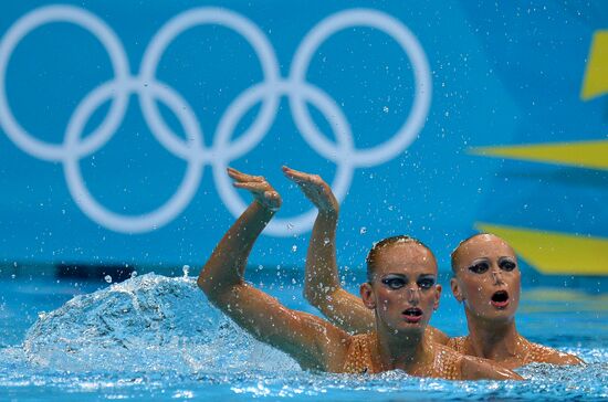 2012 Olympics. Synchronized Swimming Duet Finals