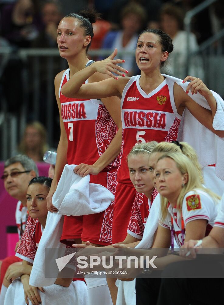 Olympics 2012 Women's Basketball. Turkey vs. Russia