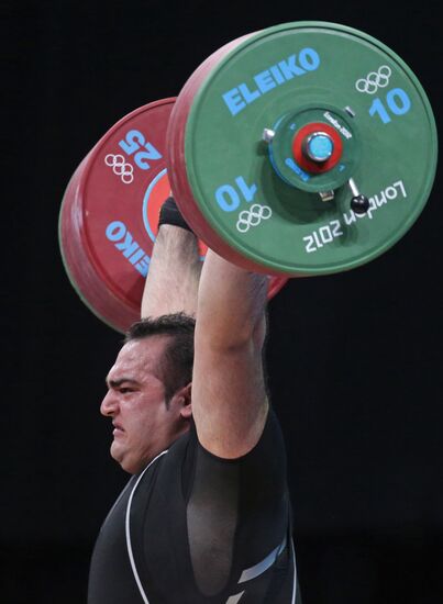 2012 Summer Olympics. Weightlifting. Men. Over 105kg
