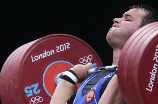 2012 Summer Olympics. Weightlifting. Men. Over 105kg