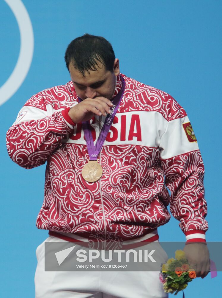 2012 Summer Olympics. Weightlifting. Men. Over 105kg
