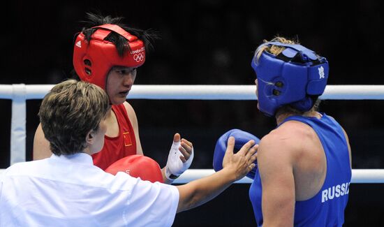 2012 Olympics. Women's Boxing. Semifinals