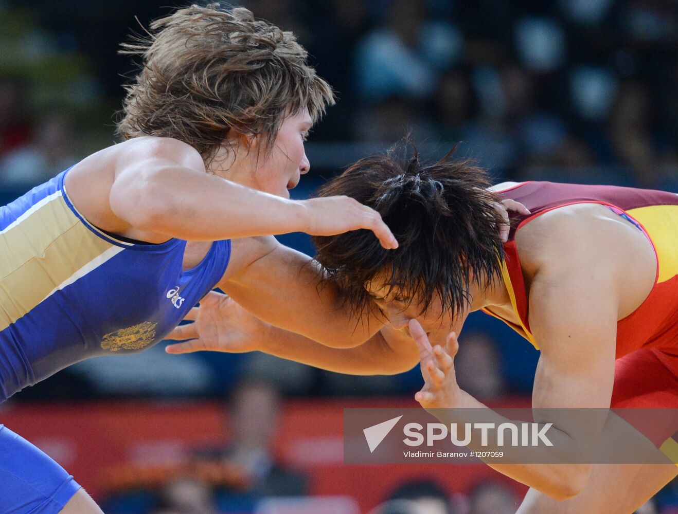 2012 Olympics. Women's freestyle wrestling. Day One