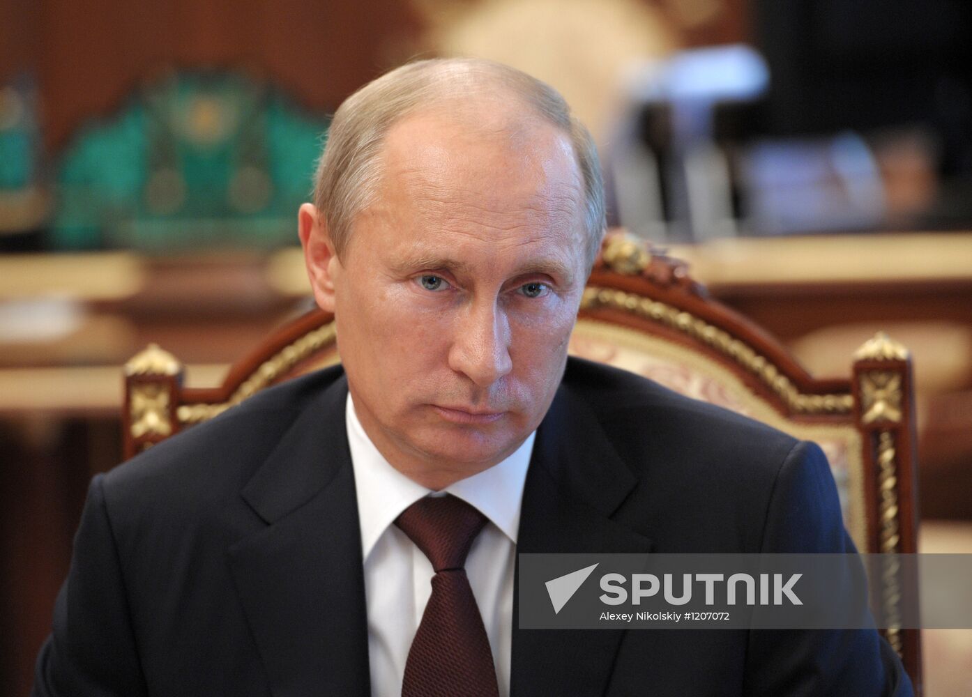 Vladimir Putin meets with Sergei Mitin at Kremlin