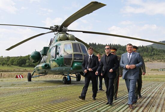 Dmitry Medvedev visits South Ossetia