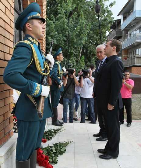 Dmitry Medvedev visits South Ossetia