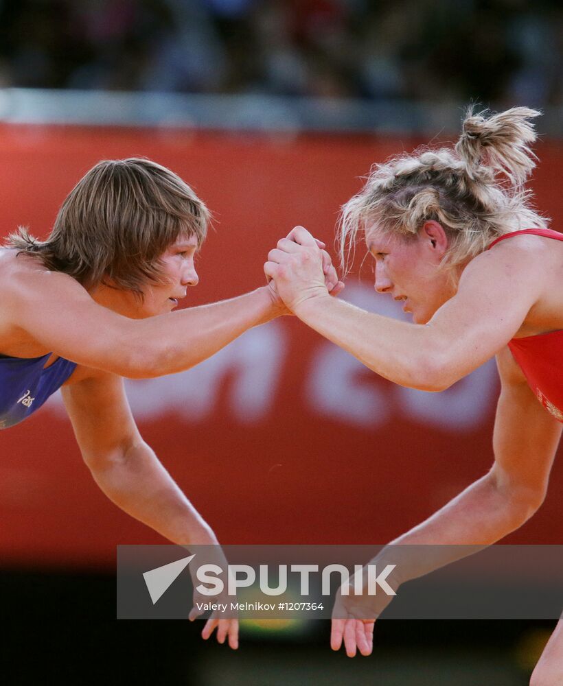2012 Olympics. Women's freestyle wrestling. Day One