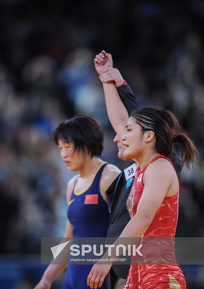 2012 Olympics. Women's freestyle wrestling. Day One