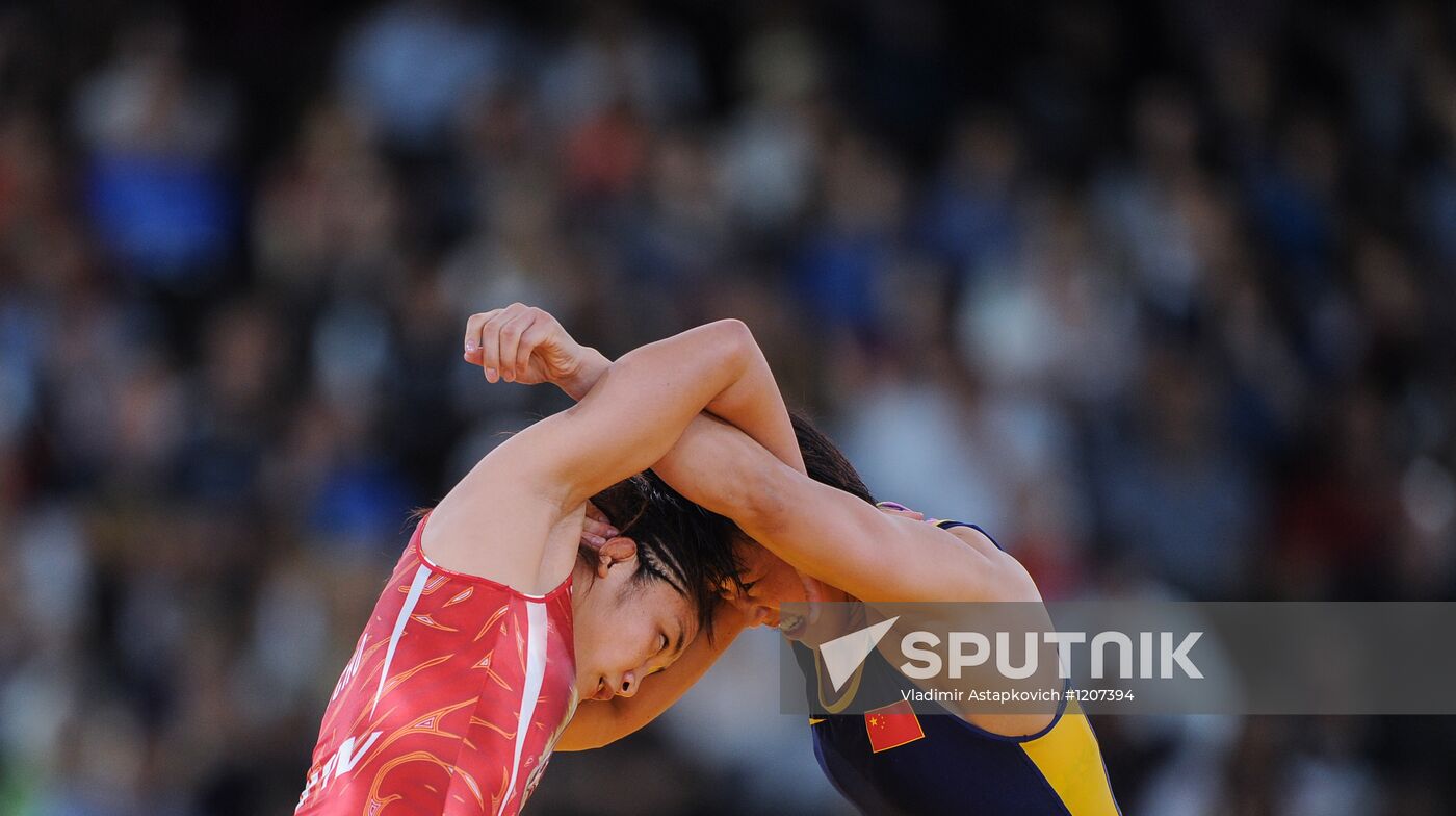 2012 Olympics. Women's freestyle wrestling. Day One