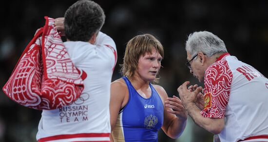 2012 Olympics. Women's freestyle wrestling. Day One