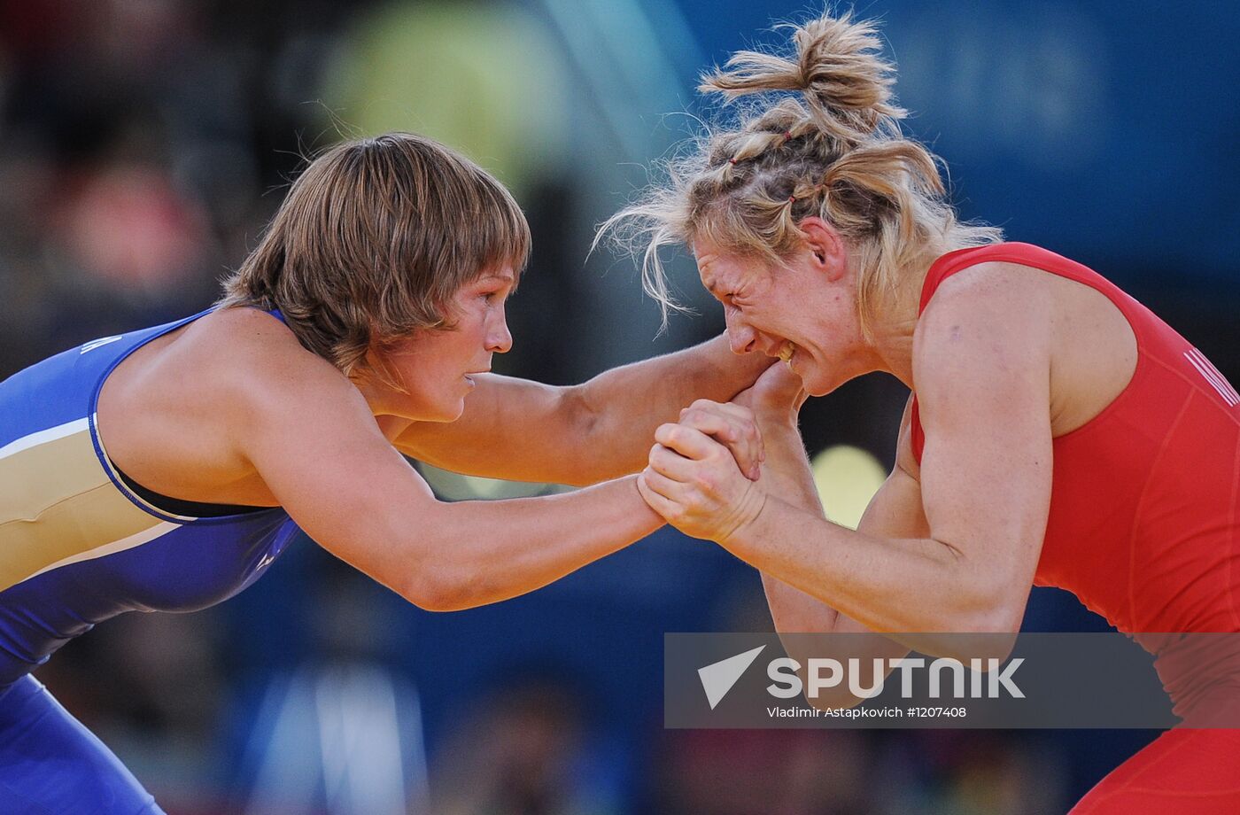 2012 Olympics. Women's freestyle wrestling. Day One