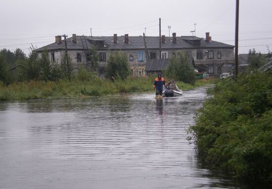 Aftermath of heavy rains in Republic of Karelia