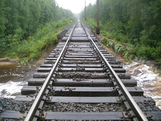 Aftermath of heavy showers in Republic of Karelia