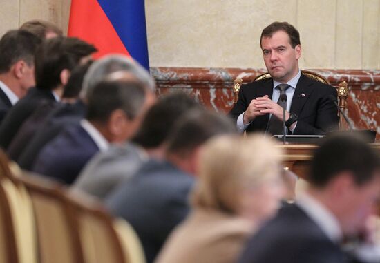 Dmitry Medvedev chairs Russian Government meeting