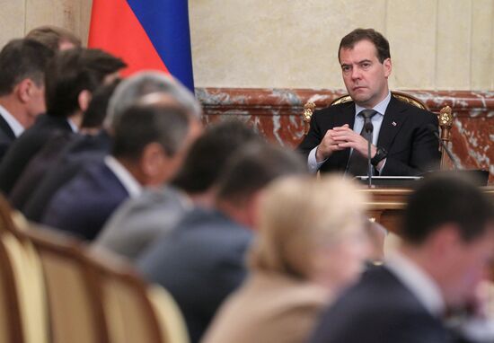 Dmitry Medvedev chairs Russian Government meeting