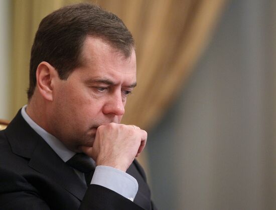 Dmitry Medvedev chairs Russian Government meeting