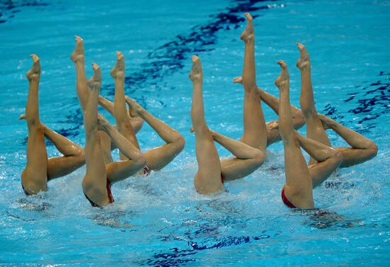 2012 Olympics. Synchronized swimming. Teams technical routine