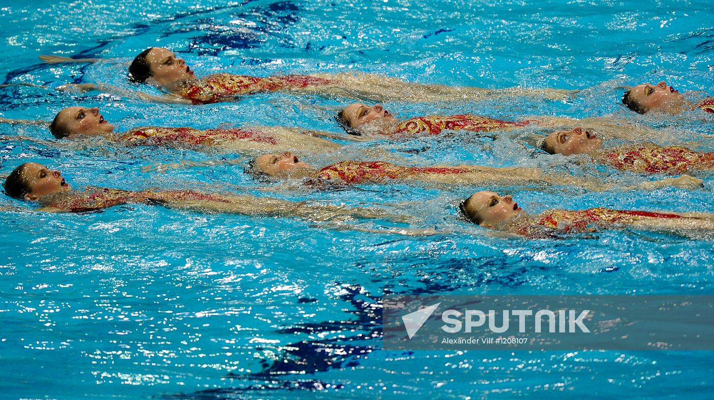 2012 Olympics. Synchronized swimming. Teams technical routine