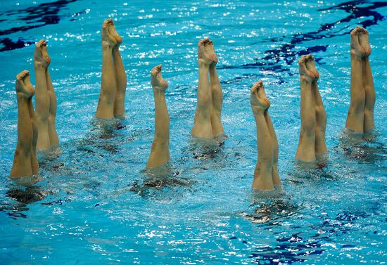 2012 Olympics. Synchronized swimming. Teams technical routine