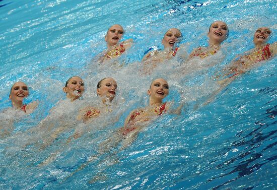 2012 Olympics. Synchronized swimming. Teams technical routine