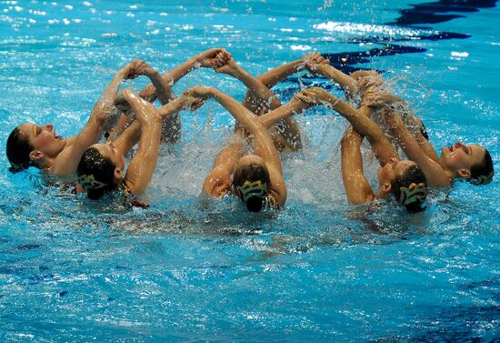 2012 Olympics. Synchronized swimming. Teams technical routine