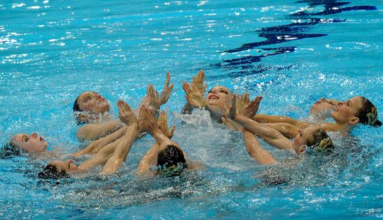 2012 Olympics. Synchronized swimming. Teams technical routine