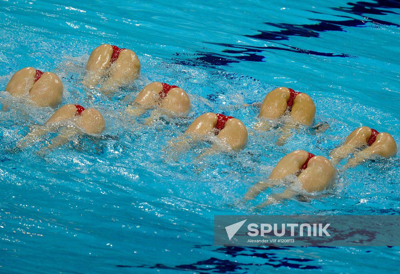2012 Olympics. Synchronized swimming. Teams technical routine