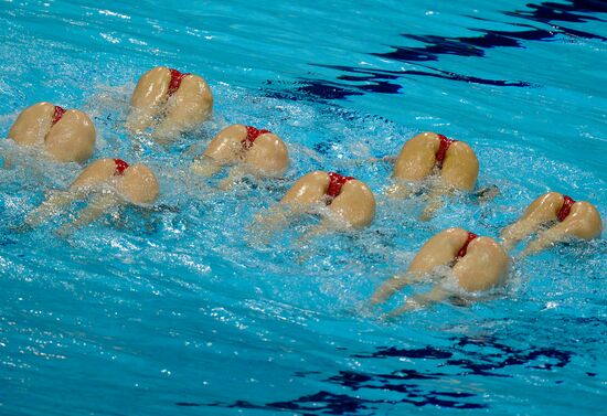 2012 Olympics. Synchronized swimming. Teams technical routine
