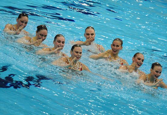 2012 Olympics. Synchronized swimming. Teams technical routine