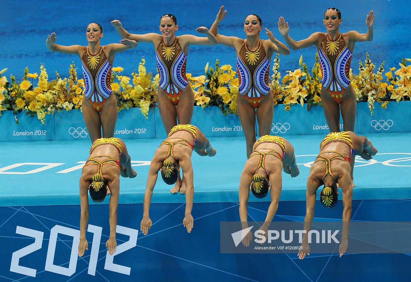 2012 Olympics. Synchronized swimming. Teams. Technical routine