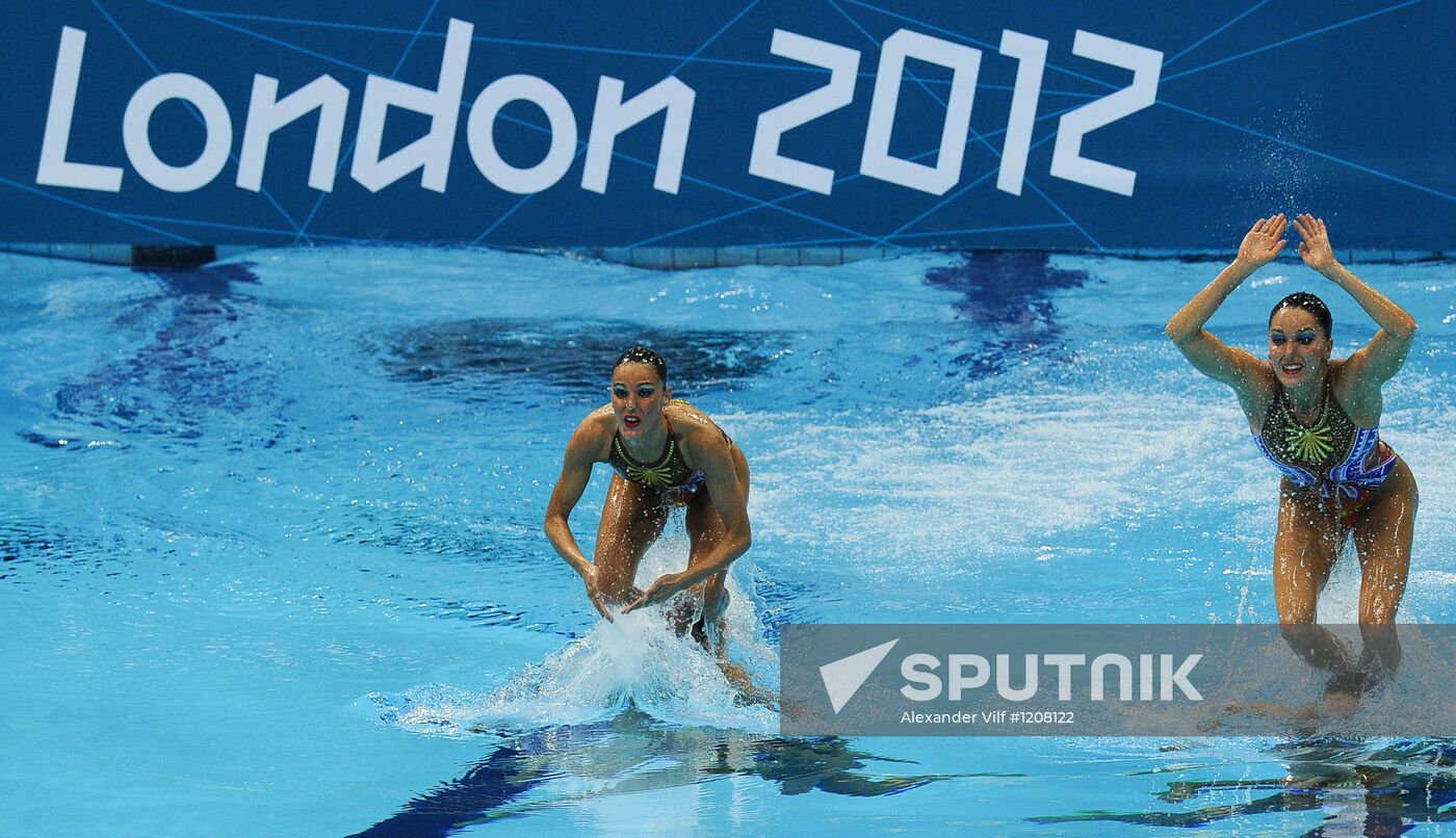 2012 Olympics. Synchronized swimming. Teams. Technical routine