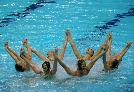2012 Olympics. Synchronized swimming. Teams technical routine