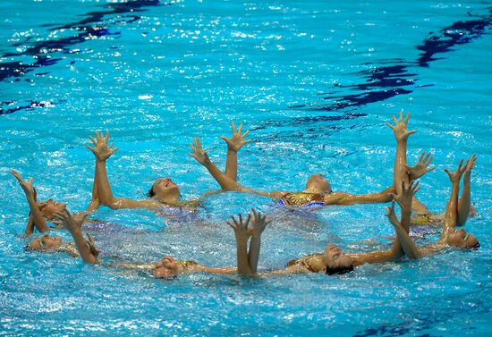 2012 Olympics. Synchronized swimming. Teams technical routine