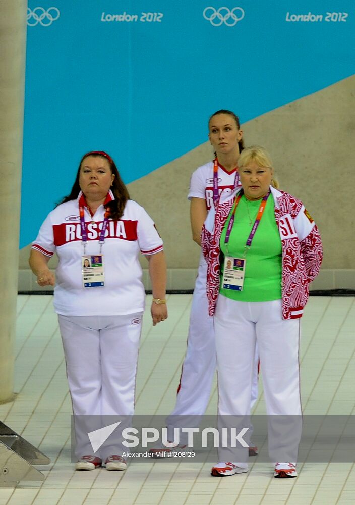 2012 Olympics. Synchronized swimming. Teams technical routine