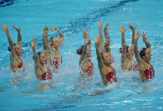 2012 Olympics. Synchronized swimming. Teams technical routine