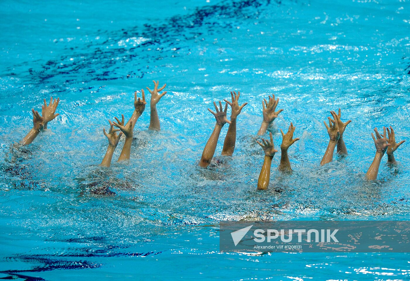2012 Olympics. Synchronized swimming. Teams technical routine