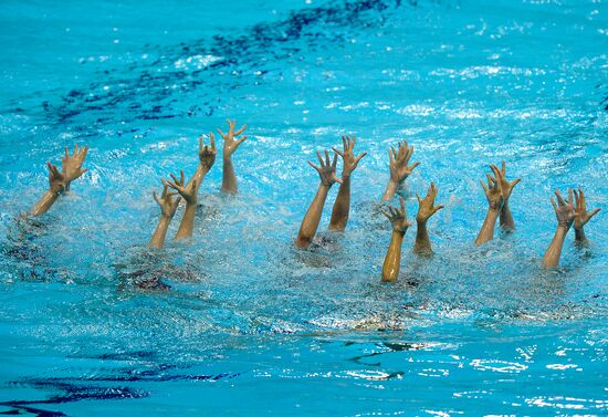 2012 Olympics. Synchronized swimming. Teams technical routine