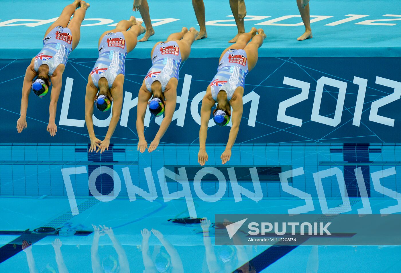 2012 Olympics. Synchronized swimming. Teams. Technical routine