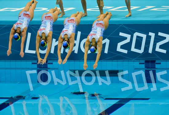 2012 Olympics. Synchronized swimming. Teams. Technical routine